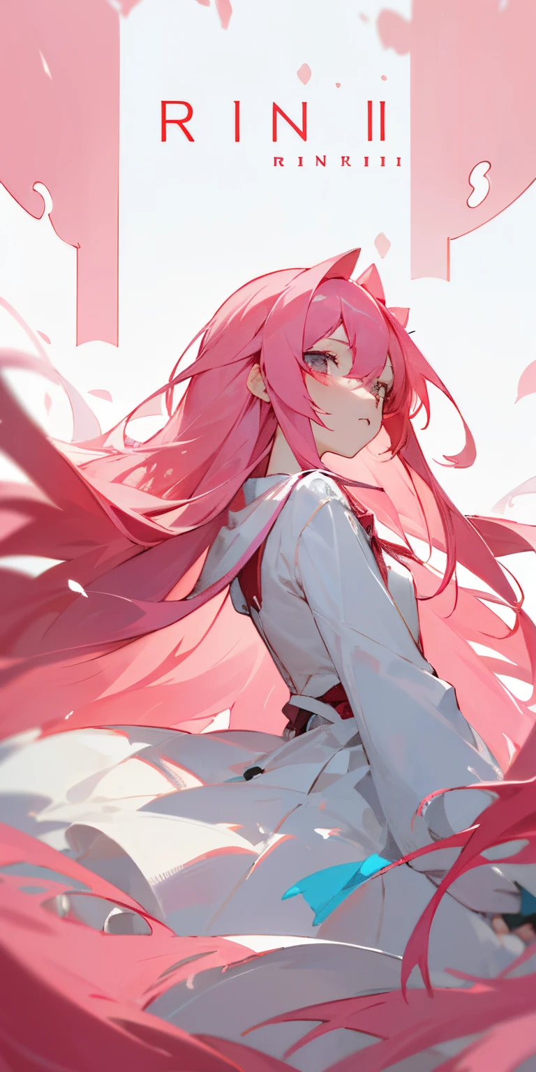 (masterpiece, best quality),1girl with long pink hair. character name Rin- shelter.