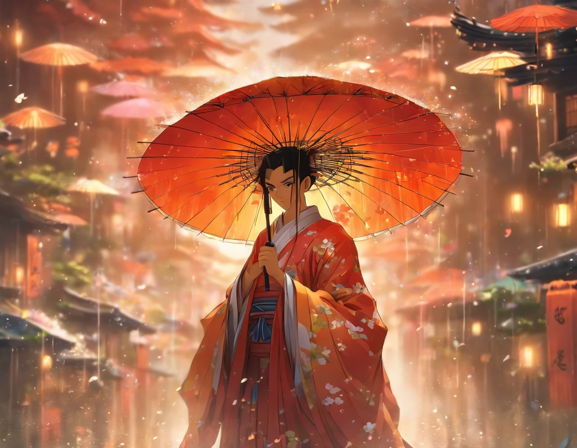 classic japanese art, montruos umbrella