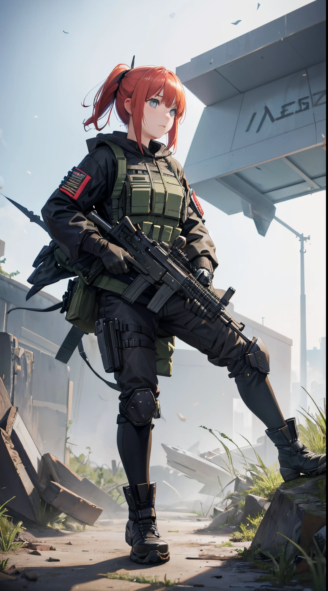 Nino Nakano,armadura de call of duty warzone,bosque destruido
