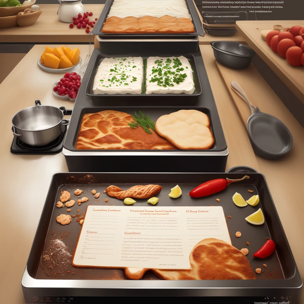 a cover for a cooking recipe book, must include sheets with recipes