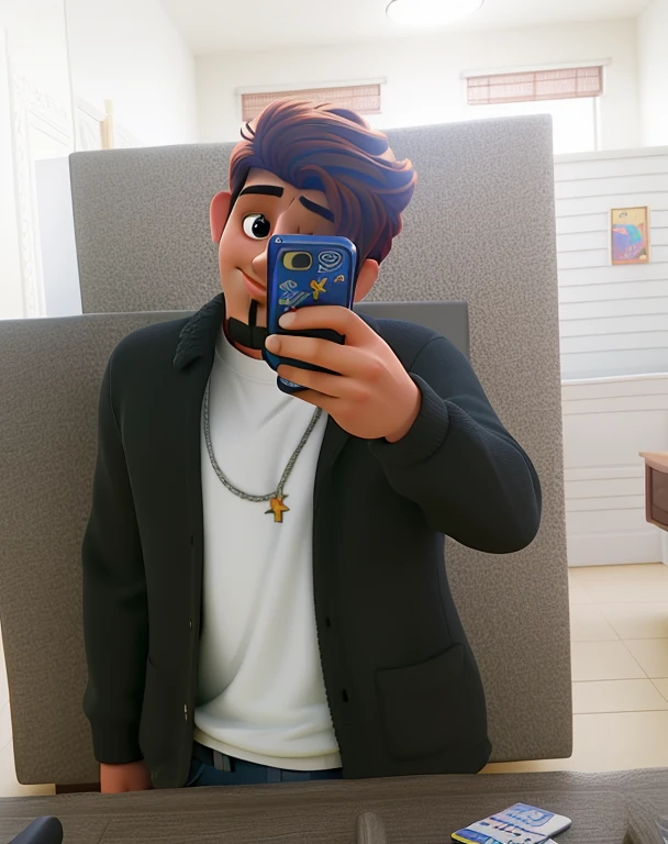 Um homem moreno estilo disney pixar alta qualidade melhor qualidade