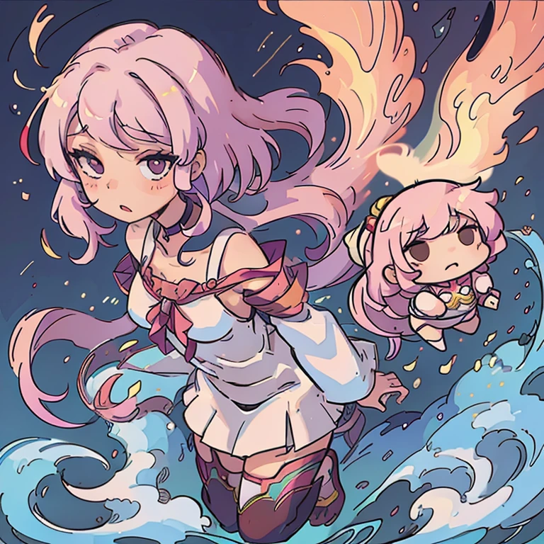 Character design anime girl, manhwa, intricate design, dew