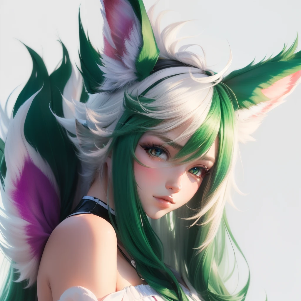 masterpiece, best quality, 8k, Sexy shiny Latios, mint green body, long mint green hair, furry art, anthropomorphic Pokémon, medium breasts, orange eyes, (perfect eyes), (perfect lips), (detailed eyes), meadow, field of flowers, bedroom eyes, hearts eyes, aroused, pink lipstick, detailed lips, triangle wings