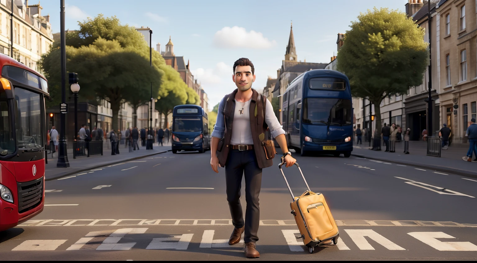 obra-prima, melhor qualidade, um homem usando um terno andando por uma rua em londres