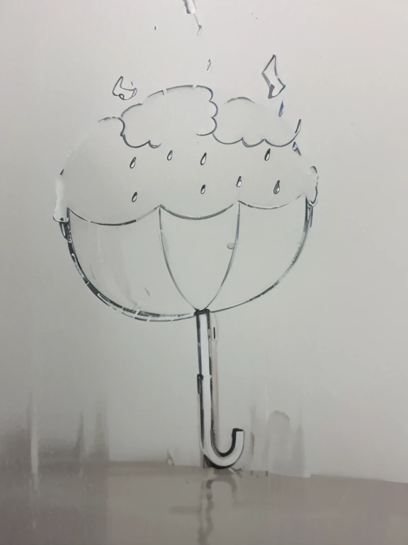 Umbrella with rainy day