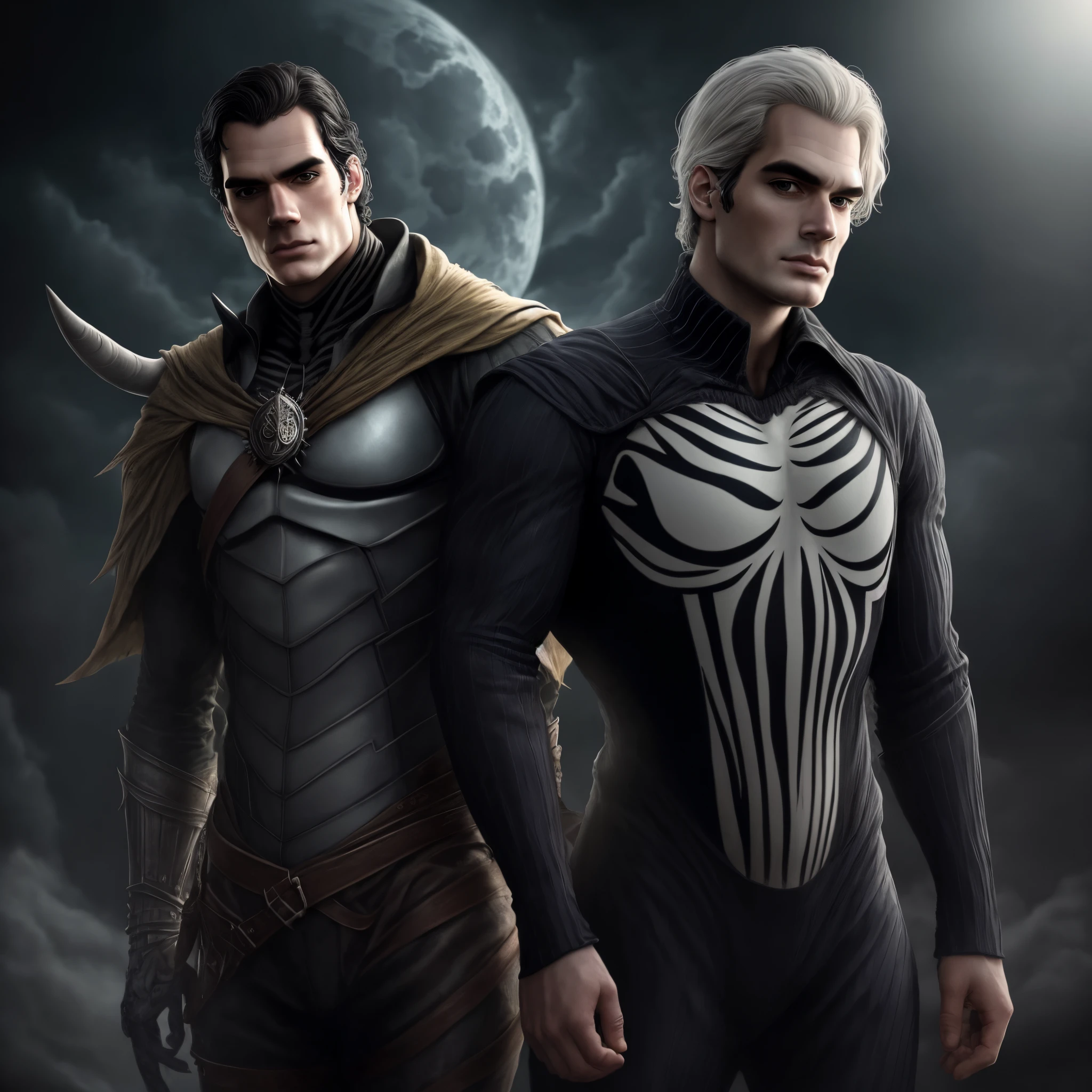Realistic mix between Henry Cavill Jack skellington and a centaur
