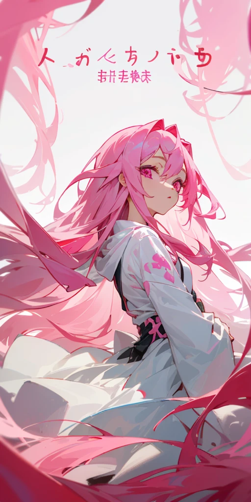 (masterpiece, best quality, detailed pink eyes),1girl with long pink hair