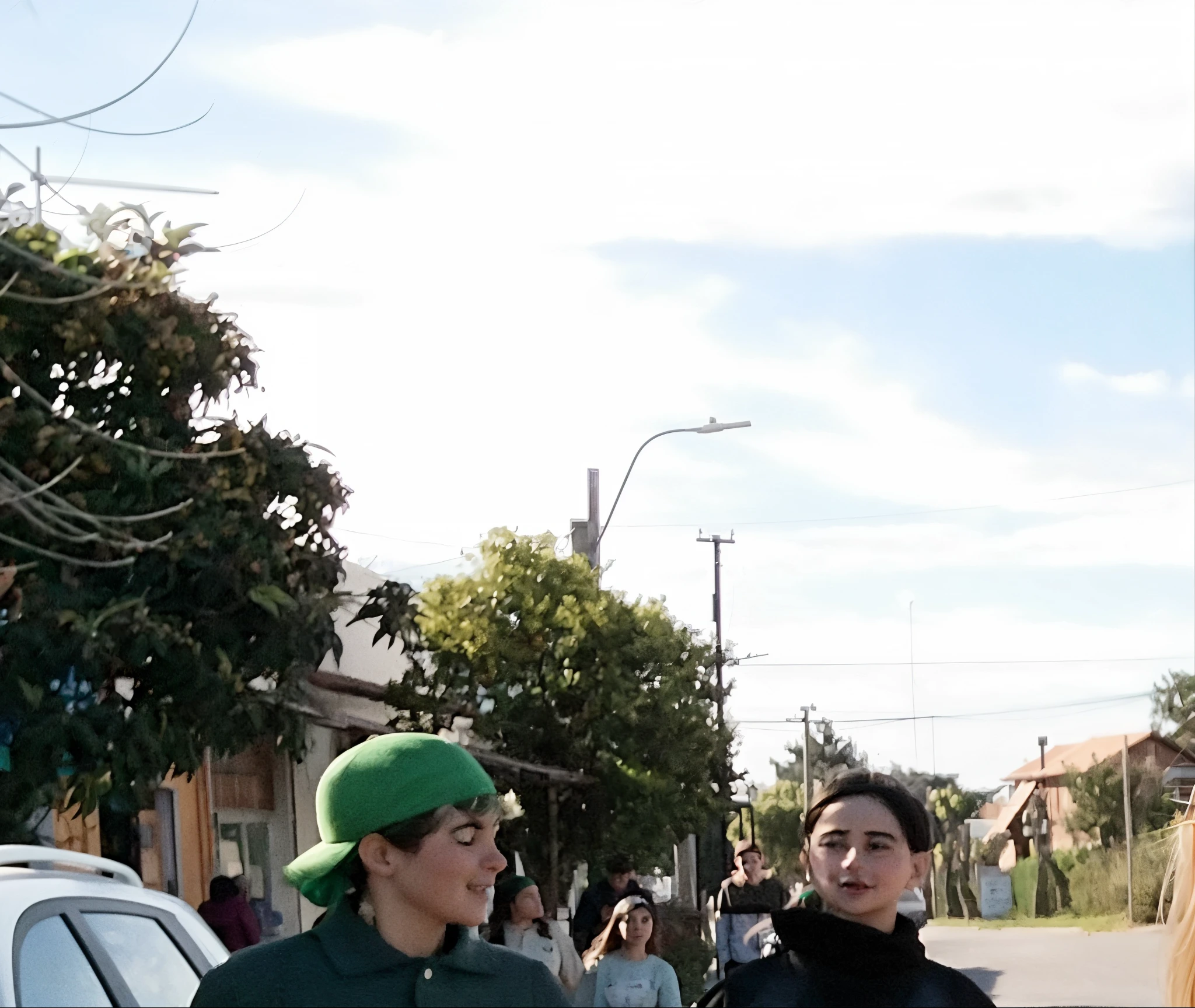 there is a woman taking a selfie with a green headband, lengua fuera, Cara de pato, lengua que sobresale, lengua larga, Muecas, lamer, cara tonta, nariz recta!!!, Cara sudorosa, nariz recta, barbilla fuerte, nariz recta!!!!!, una nariz, sonrisa tonta, cara recta, barbilla lisa, selfie shot straight on angle, Lengua de lagarto