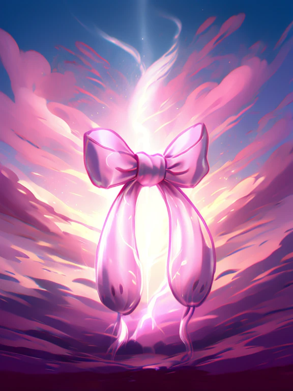 Pink bow，The tail of the bow is a snake