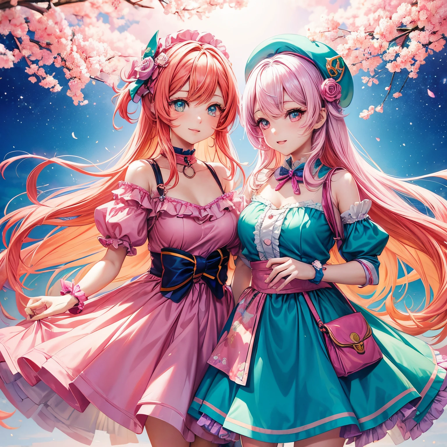 animemanga girl,Colorful hair and colorful clothes, Rose draws pastel vibrant, rossdraws cartoon vibrant, Anime style 4k, a beautiful anime portrait, Colorful art!!!, ! dream art jem, Beautiful anime girls, anime styled digital art, Anime art wallpaper 4k, Anime art wallpaper 4k, digital anime art, Very detailed ArtGerm