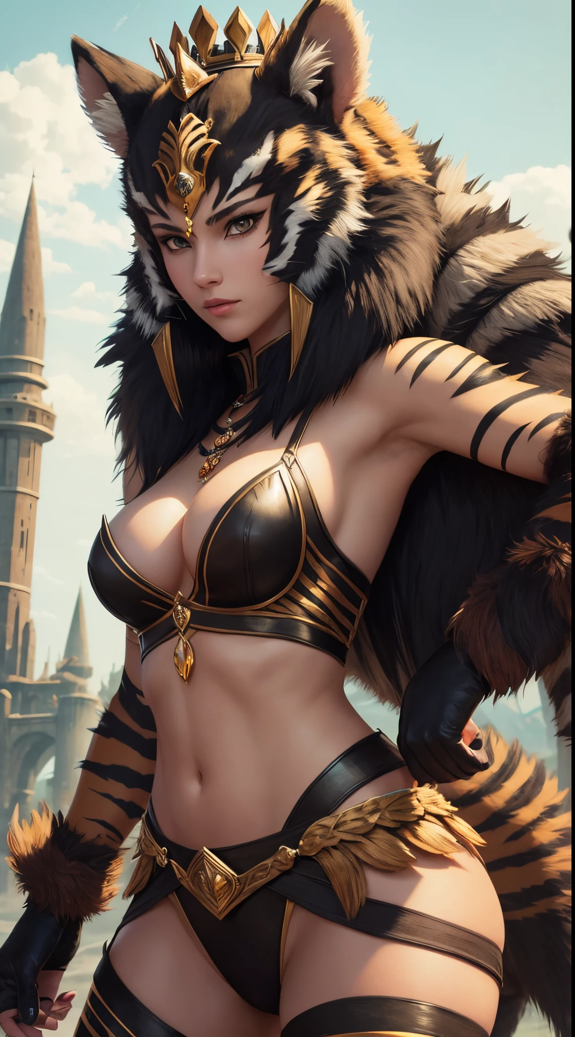 She is the queen of the tiger beast race.