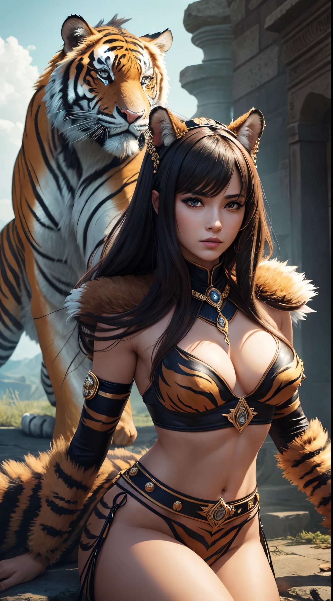 She is the queen of the tiger beast race.