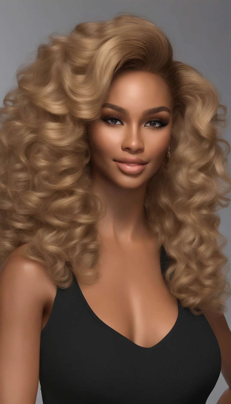 "Ultra-realistic image of a beautiful 21-year-old Afro-Latin girl, Caramel skin, perfect body, strong chest, thin nose, Thin waist, blonde hair, loose wavy hair Caribbean, piercing green eyes. hyper-realistic， correct anatomy Facial features are carefully represented Free loose wavy blonde hair, (yard, loose wavy blonde hair), Long loose wavy blonde hair, versatile hair, yard, loose wavy blonde hair, loose wavy blonde hair, loose wavy hair spread out, loose wavy Hair texture, loose wavy at the gym