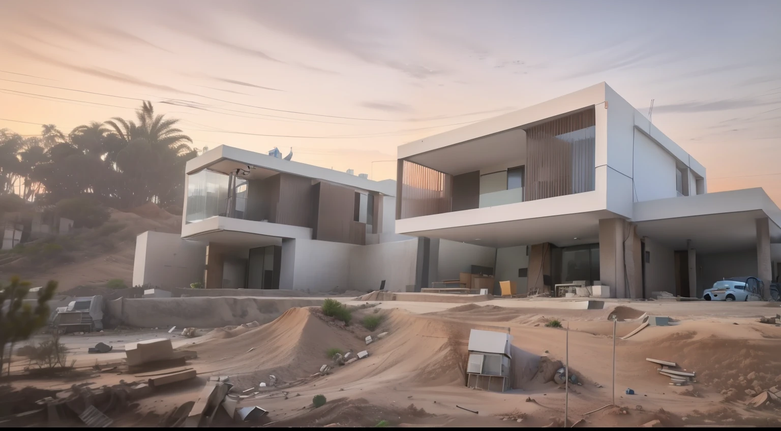 Close-up of building under construction with camera, concept house, architectural shots, Photos from 2022, casa completa, one house, in front, picture taken from the ground, dramatic front view, view from ground, picture taken from the ground, Taken in the early 2020s, Long shot from the front