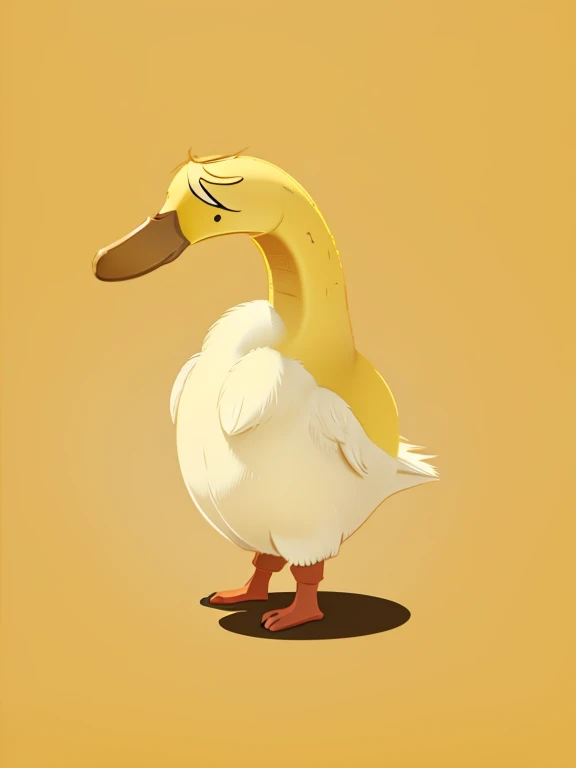 Banana goose in cartoon style