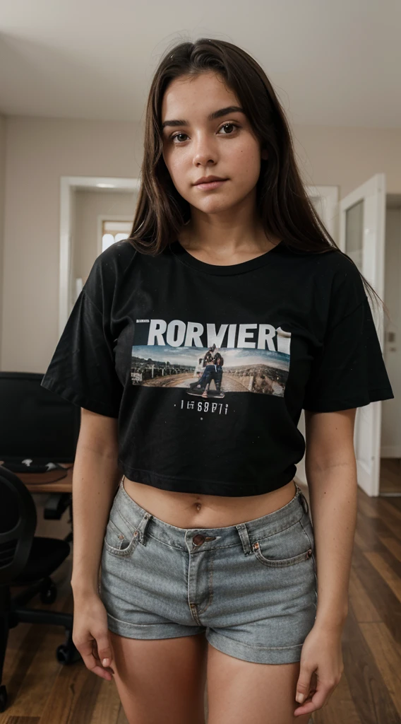 15year old:a junior high school student、bich、Thigh、stick out buttocks、Show your teeth、Lori、Cloth panties、Shot from behind、Angle from above、to close range