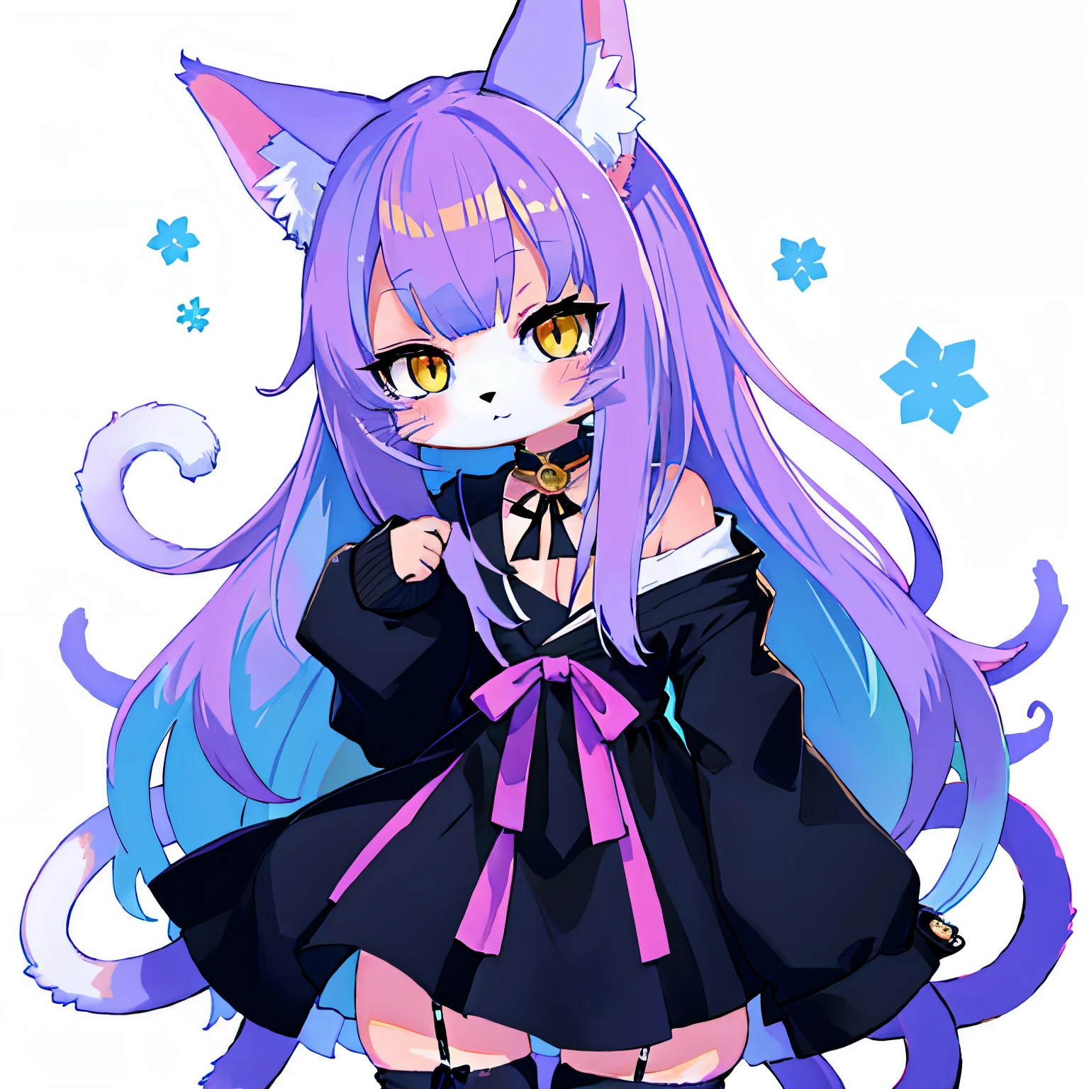 Chica anime con cabello azul y vestido negro con orejas de gato., linda Catgirl de anime, Chica anime con orejas de gato, Anime Catgirl, Lindo!! Chibi!!! Catgirl, Anime Moe Artstyle, Chibi, Muy hermosa chica gato anime, Anime estilizado, Hermosa Catgirl de anime, Nekomimi, en un estilo anime, Holo es una chica lobo, gato anime