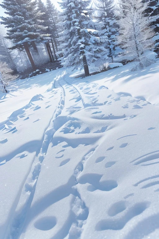 (blizzard,snowstorm,heavy snow:1.2),winter wonderland,frozen landscape,sparkling snowflakes,snow-covered trees,quiet and peaceful atmosphere,cold and crisp air,icy ground(,footprints in the snow),soft and fluffy snow,gentle snowfall,blue and white color palette,subtle natural lighting.