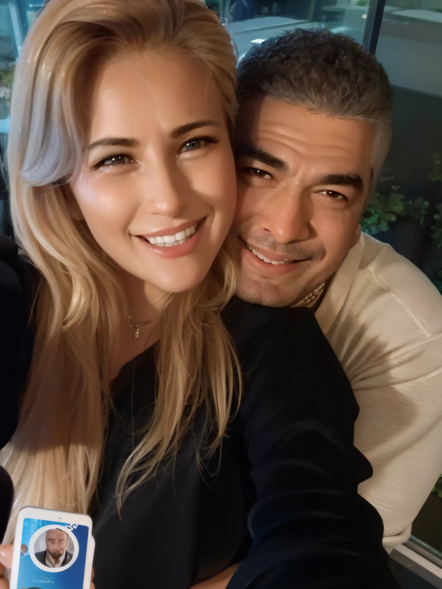 casal sorridente tirando selfie em restaurante com grande janela ao fundo, momma and papa, Directed by: Nandor Soldier, imagem de perfil, Casal feliz, belos arredores, david rios ferreira, Ronaldo Nazario Fenomeno, Directed by: Luis Miranda, casal sorridente, Directed by: CeFerí Olivé, Directed by: Joseph Pisani, Directed by: Felipe Seade, Noite!