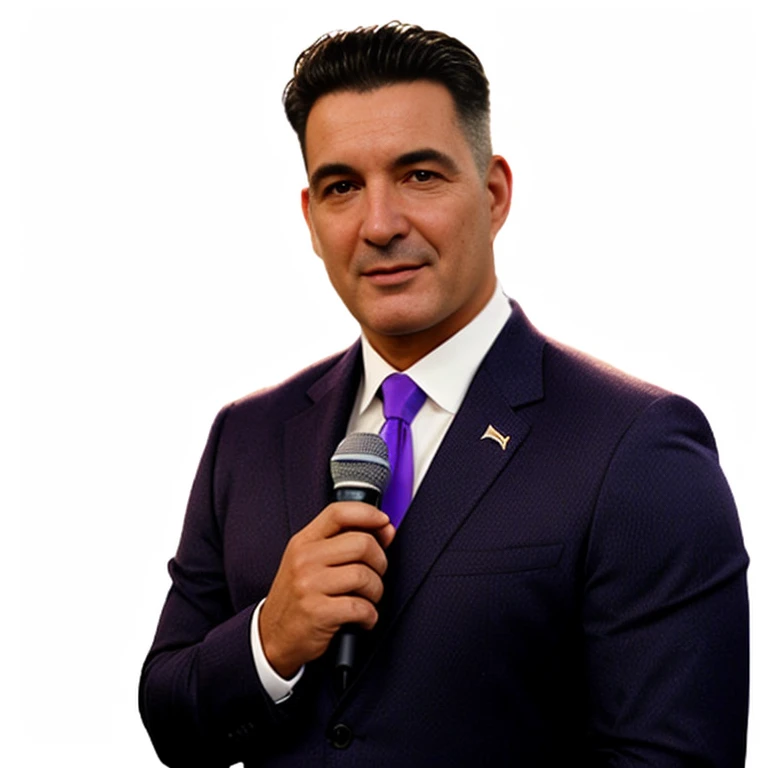 Arafed man in suit and tie holding a microphone, solid background, George Doutsiopoulos, edin durmisevic, Riccardo Federici placeholder image, Pete Morbacher, Alex Miranda, Jonathan Zawada, David Checkout, eloy morales, Mike Stoklasa, Joel Torres, andrew gonzalez, Sam Nassour, Imagen de perfil