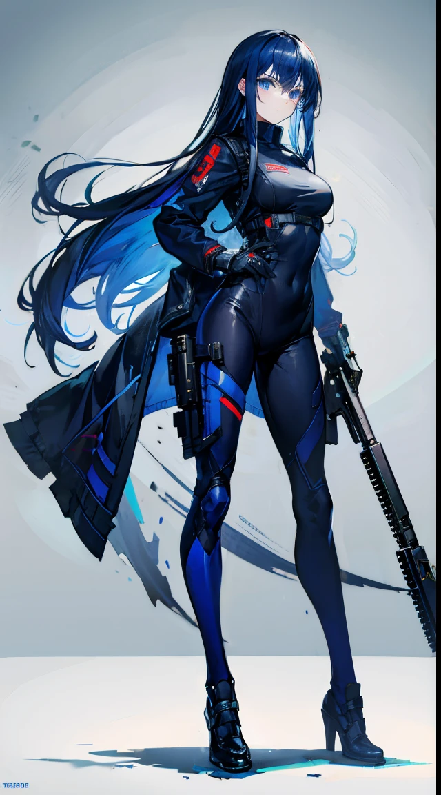 Masterpiece,Best quality,Extremely detailed Cg Unity 8K wallpaper,Whole body,Solo,newhalf,(No chest:1.5),White hair,Short hair,(Red and blue heterochromatic pupae:1.5),Black jacket coat,Black shorts,(Black pantyhose)