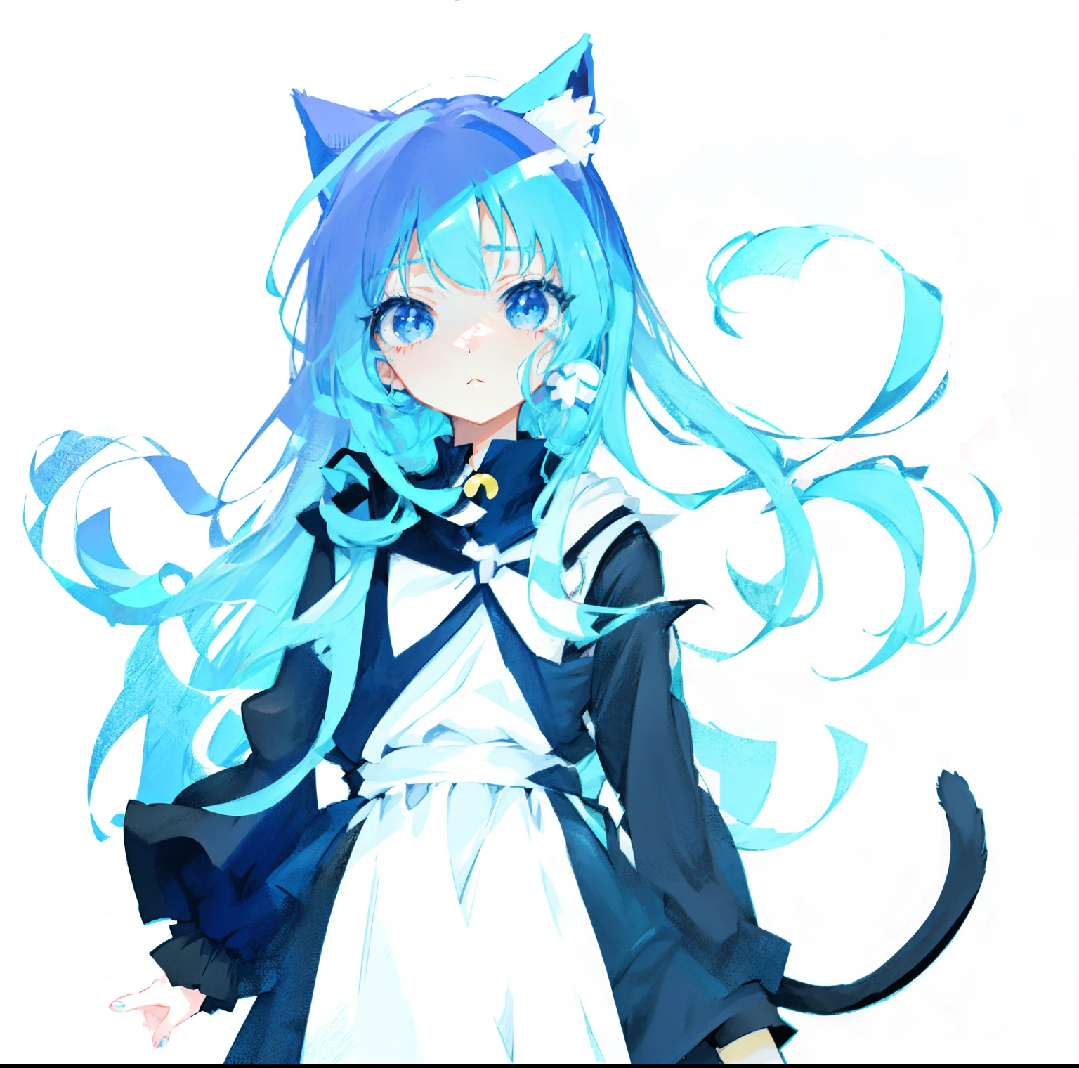 anime girl with blue hair and black dress with cat ears, anime girl with cat ears, cute anime catgirl, anime catgirl, anime moe artstyle, very beautiful anime cat girl, beautiful anime catgirl, anime cat, (anime girl), anime style 4 k, digital anime art!!, anime style. 8k, girl with cat ears, anime artstyle