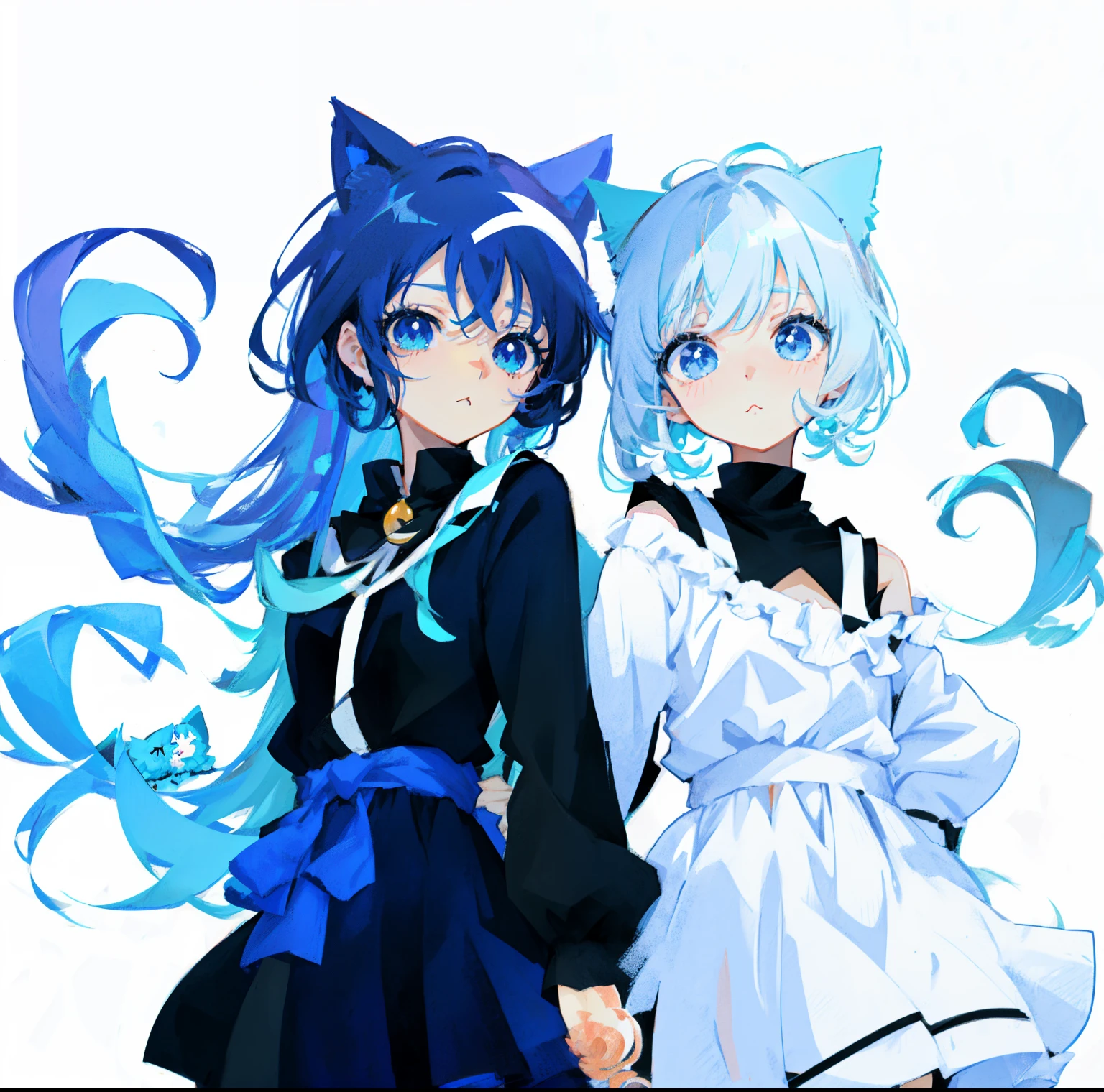 anime girl with blue hair and black dress with cat ears, anime girl with cat ears, cute anime catgirl, anime catgirl, anime moe artstyle, very beautiful anime cat girl, beautiful anime catgirl, anime cat, (anime girl), anime style 4 k, digital anime art!!, anime style. 8k, girl with cat ears, anime artstyle