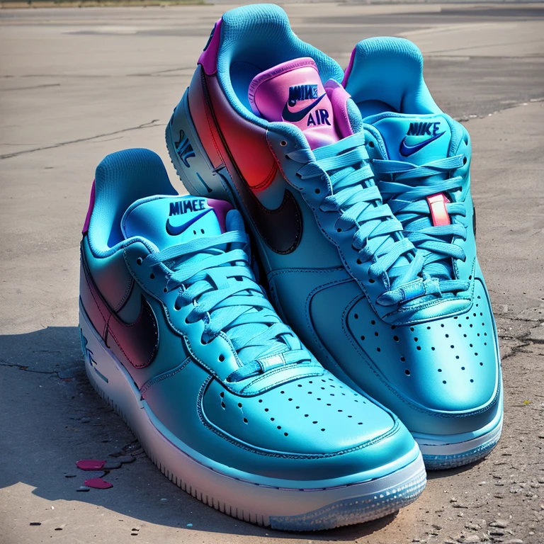 White Nike Air Force , hydro dip, graffiti background,