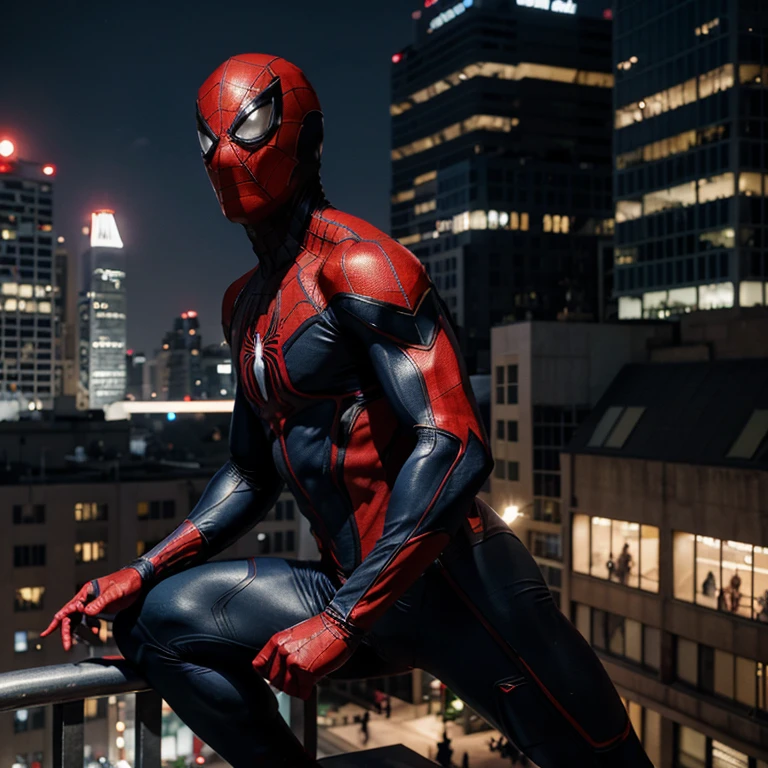 best quality,4k,realistic,brazilian spider-man,marvel superhero,costume design,detailed anatomy,muscle definition,agile movements,web-slinging abilities,parkour skills,spectacular acrobatics,cityscape background,night scene,urban atmosphere,vibrant colors,high-contrast lighting,dynamic poses,strong and confident stance,masked vigilante,heroic presence,spider abilities,spider sense,spider-like agility,web shooters,red and blue suit,iconic spider emblem,cool and sleek design