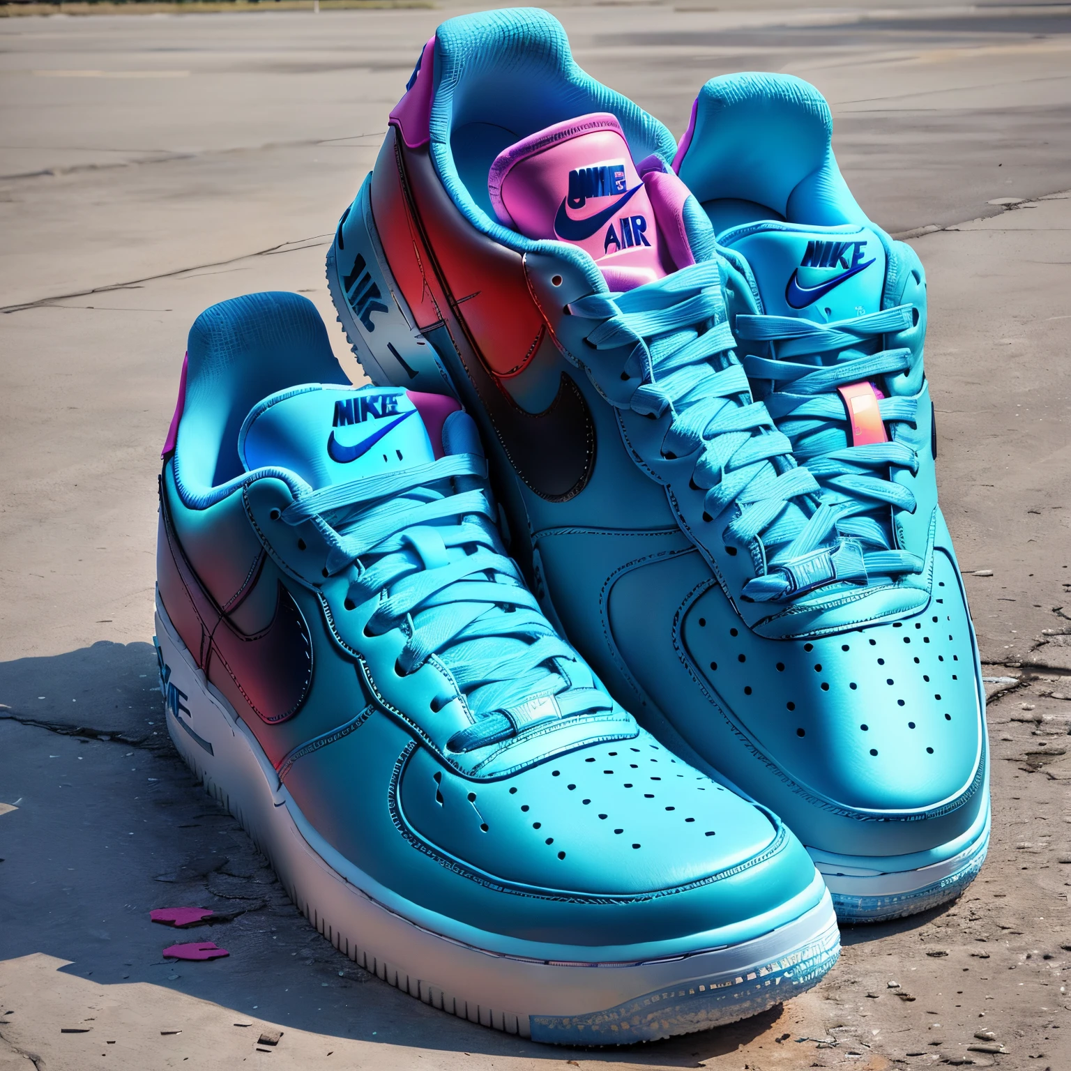 White Nike Air Force , hydro dip, graffiti background,