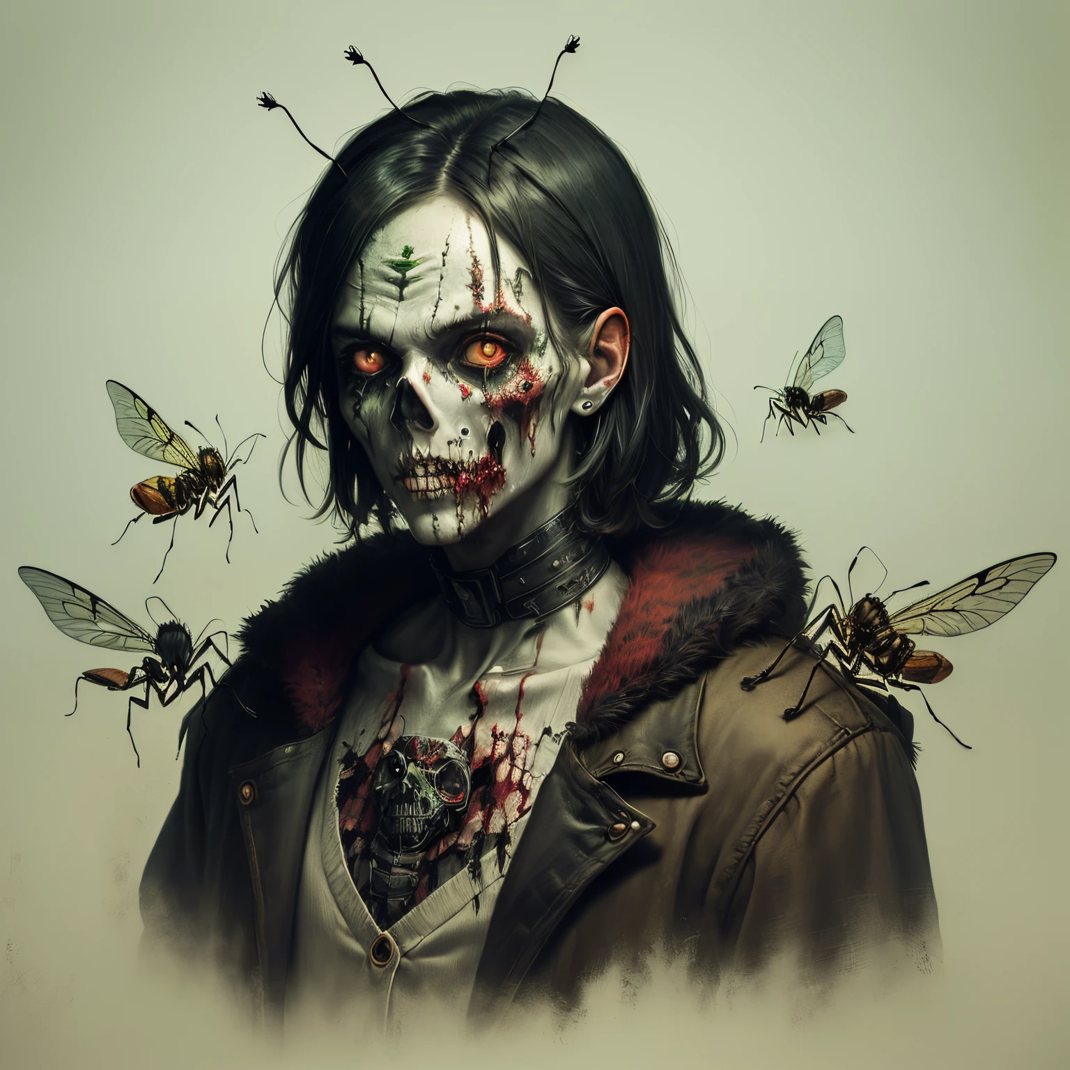 Zombie mixed with insects