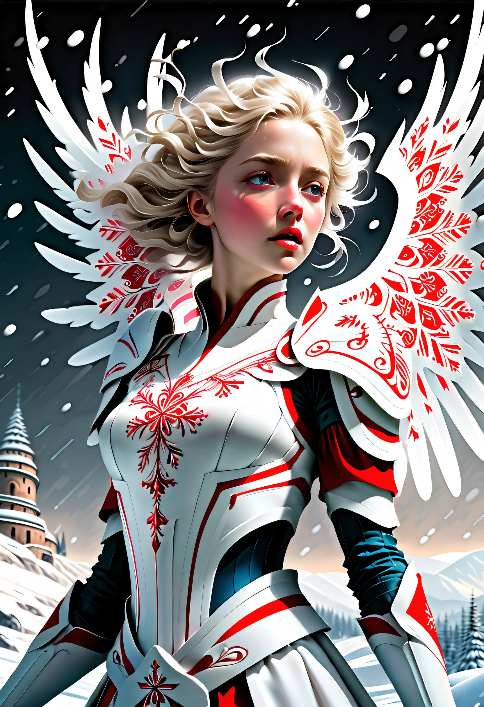 (((Miyuki crystal acrylic paint illustration:1.3))), (((Lots of crystal glass snow:1.5))), Crystal clear images, Luminous, In a fascinating game concept art landscape, foggy winter lake, Cool tones, High-angle shots from above, See a masterpiece of precision and complexity, Amazing attention to detail and a wide variety of styles and variations, Breathed into life with a magical touch. Visual intensity, A showcase of intricate details, From the mysterious heavenly world, Depth of the universe, Beautifully abstract and trippy swirling colors and pattern formations emerge, Visually stunning images, Kaleidoscope effect with vibrant and contrasting colors, Marvel at intricate brushstrokes and realistic renderings,