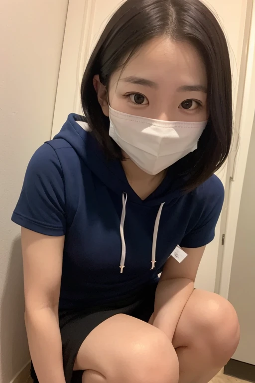 Girl  with a vibrator, junior high school student with too big, 15 years old, sleeping on bed, plump, closing eyes, falling down, yawning, excitement, mask,