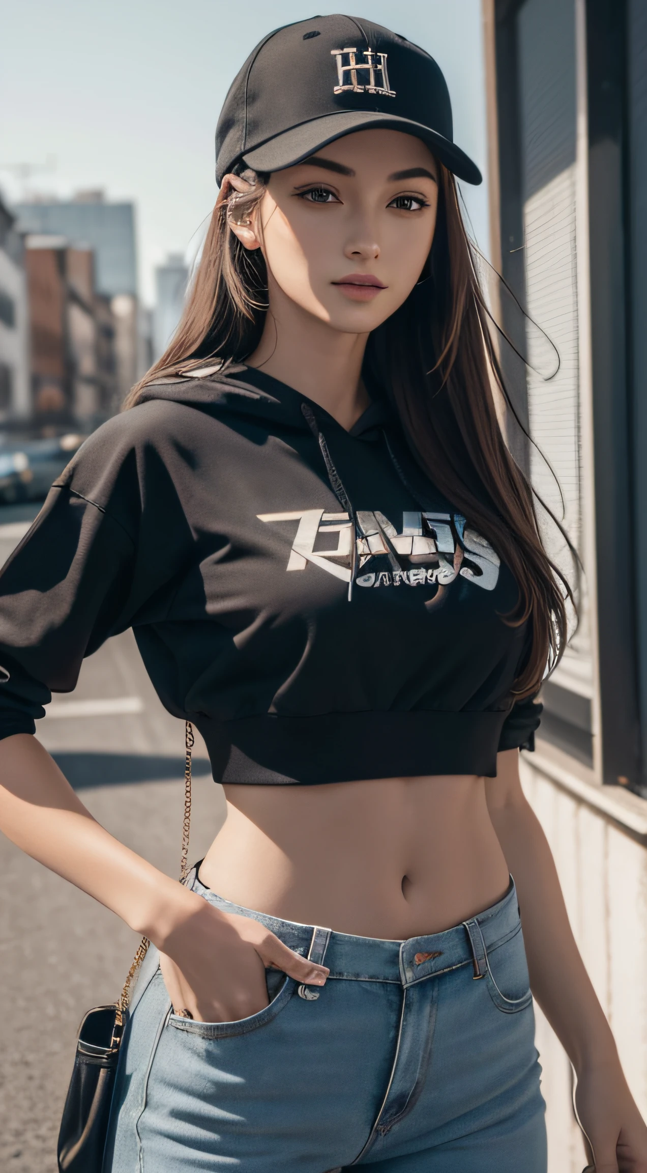 18-year-old,Korean women,((((Standing in front of the house)))),(((Dirty neon street at night))),(((Facing forward))),(((Frowning,カメラをGlaring))),(Very fine eye),((I can't see my stomach)), (((Wearing a long black down jacket,Wearing baggy pants))),(((Collapsing Building))),(((old buildings))),((photograph)),((A woman near a garbage dump)),(((Fabric Shading))), (((highest quality))), (((masterpiece))) strong girl, ((((Realistic)))), I have a card,Black Hair, chic hairstyle, ((With bangs,Straight medium bob cut, nice hair)), Light makeup,Red eyes, (((I&#39;m not wearing lipstick))), (nice, strong), (((Strong night atmosphere))), Centered Images, Looking at the camera, Realistic Skin,Realistic texture,８k,whole body,Pale skin, (((Dirty garbage dump))),A huge amount of trash,Red iris,Expressionless,Glaring,Perfect Face,(((Big eyes))),Wide black baggy pants,Mouth closed, portrait of aespaのウィンター,She is wearing black streetwear, Woman in black streetwear, 黒いハイテクな服を着た女性のphotograph, Girl wearing black hoodie, Cyberpunk Streetwear, Cyberpunk Streetwear street fashion e-girl,