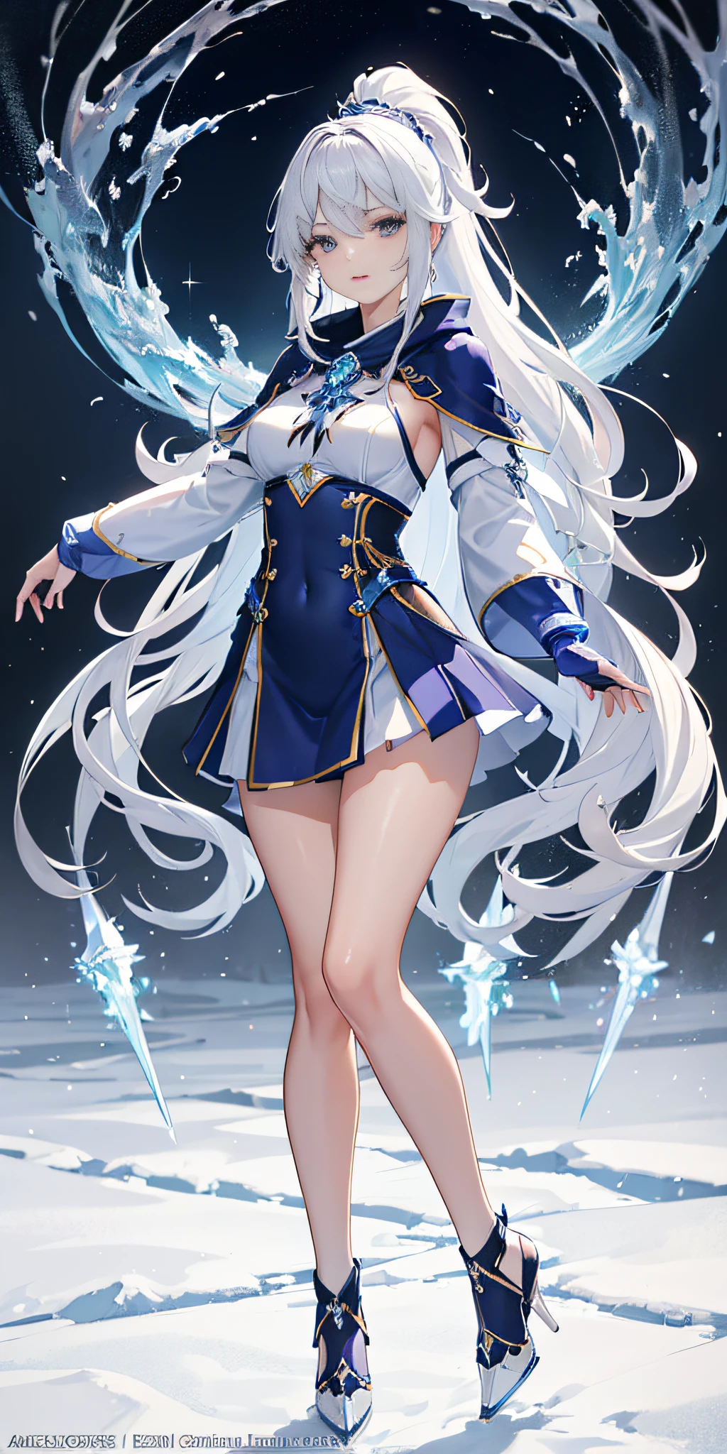 (Severe snowstorm and thunder 1.9)1 Delicate Girl, Komono,  ,White hair, Purple eyes, David, blue fire, blue flames, Wallpaper, landscape, , depth of fields, Night, light Particle, llight rays, side lights, thighs thighs thighs thighs, Fate \(Series\), GenshinImpact, , Open jacket, Skirt, thighs thighs thighs thighs, Cloud extraordinary sexy beauty、Beautiful, Gentle and cheerful look、Sexy refreshing appearance、Perfect beautiful cute face、Short ponytail、long bangs between eyes,、、Beautiful facial hair、Very cute beautiful sexy young  woman、(Skindentation:1.5)、reallistic、Photorealsitic、(masuter piece:1.5)、Concept art、intricate-detail、A highly detailed、Photorealsitic、Octane Rendering、8K、Unreal Engine、Dynamic Pause、top-quality、hight resolution、(Lifelike face:1.1)、 (surrealistic:1.1)、((full body Esbian))、perfect  eyes、(shinny skin:1.2)、(((hairstyle on)))、(((perfect hand)))、(highly detailed back ground)、((Moving background) )、((Lightning))、(llight rays)、((1girl in))、I'm wearing a cloak、(((Flowing blue dress)))、((finely eye、quality eyes、Quality face))、(extremely intricate robes、magical robe)、、Lightning、electricity、swirling fire、radiating power、spark of light、fumo、magia、((Dramatic))、epicd、battle field、depth of fields、Bokeh、4K、gotik、embers、Particle(Blue lightning all over the body 1.9)(Emits purple flames from both hands1.9)(Full body figure 1.9)(Beautiful Legs 1.9)(stiletto heels 1.9)(((powerful ice magic 1.9)))(((Ice lightning wraps your whole body 1.9)))(((Beautiful Legs 1.8))(Severe snowstorm 1.9)slim figure　Beautiful brown hair fluttering in the storm(There is a cat in the kotatsu)