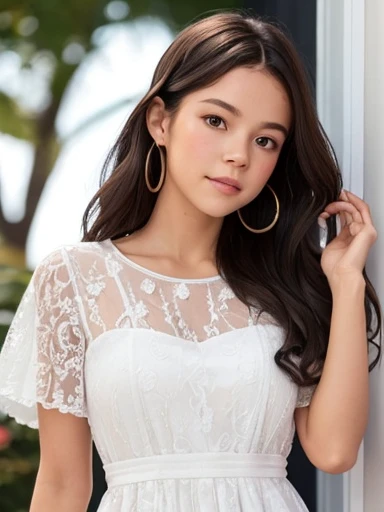 Olivia Rodrigo, dress, wavy hair