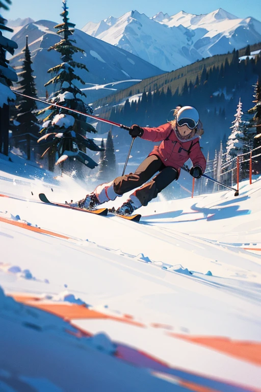 It's a perfect day for skiing, ski resort,
