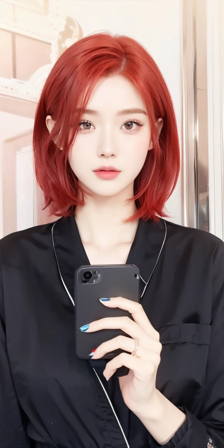 1girl,red hair,high quality, ultra detailed, masterpiece, realistic