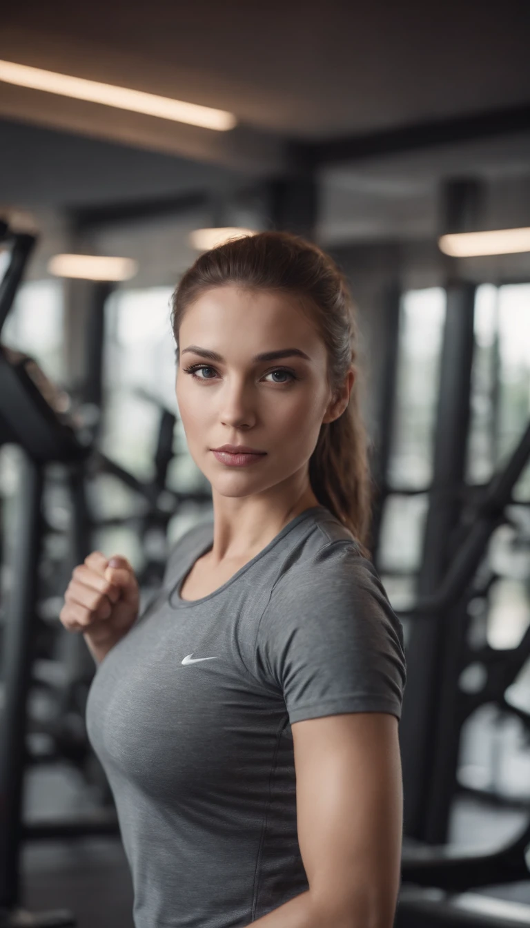 the same model in the gym