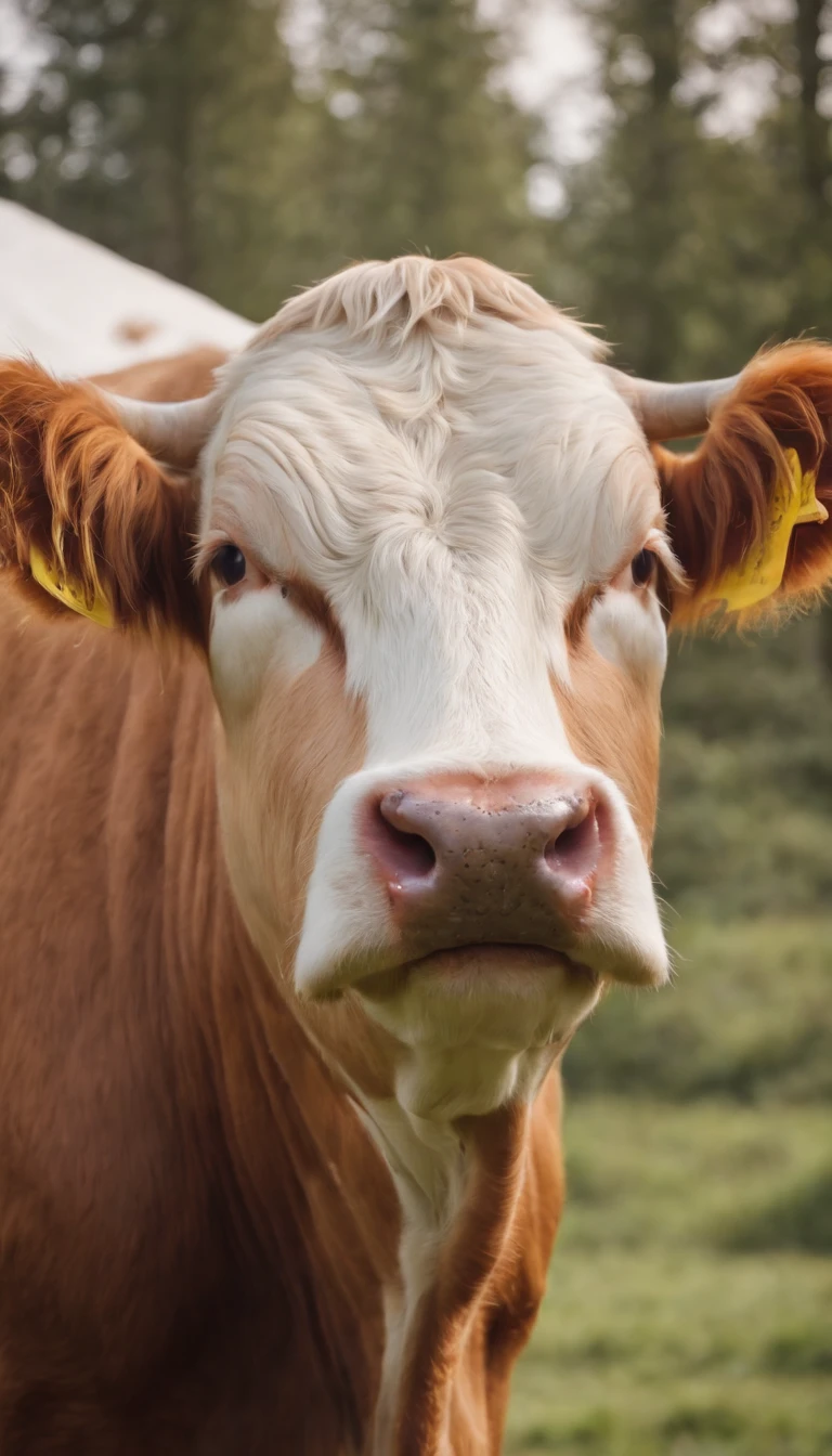 cow head,animal head,The human body,The two become one
