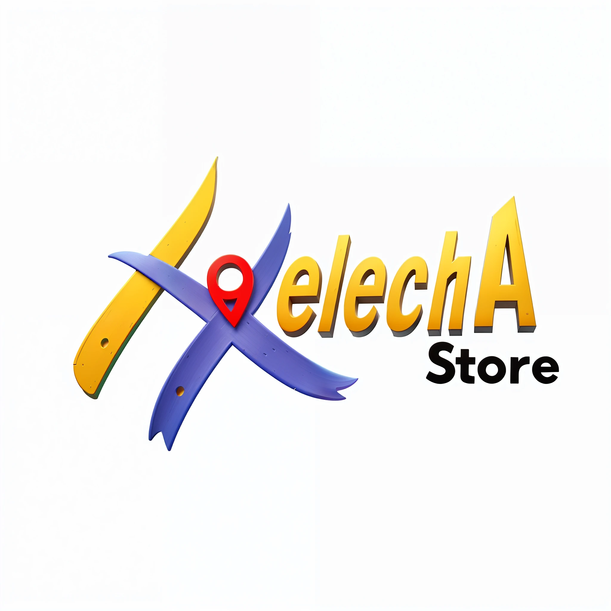 O nome "Helecha Store" no estilo disney pixar, alta qualidade, 8k, ultra detalhista, qualidade maxima