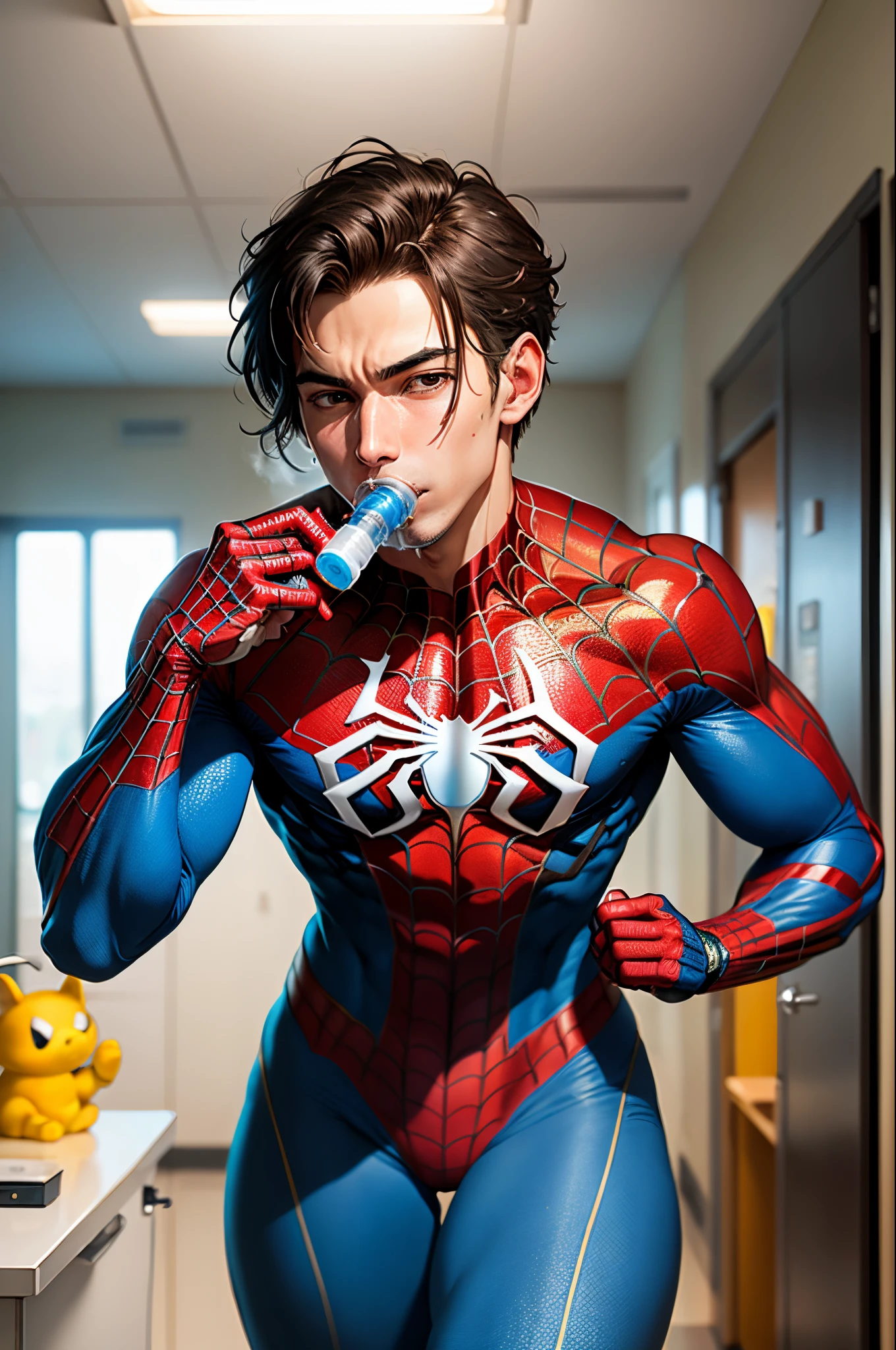 Nebulizer spiderman hero hospital