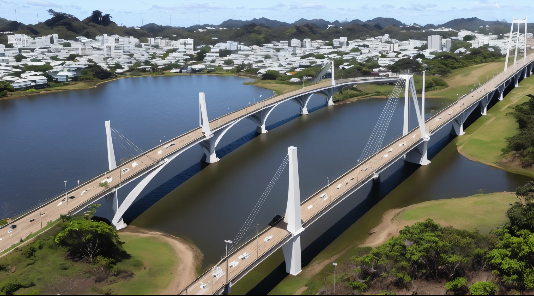 Criar imagem da ponte do Brooklin preto branco e warm ultra realista
