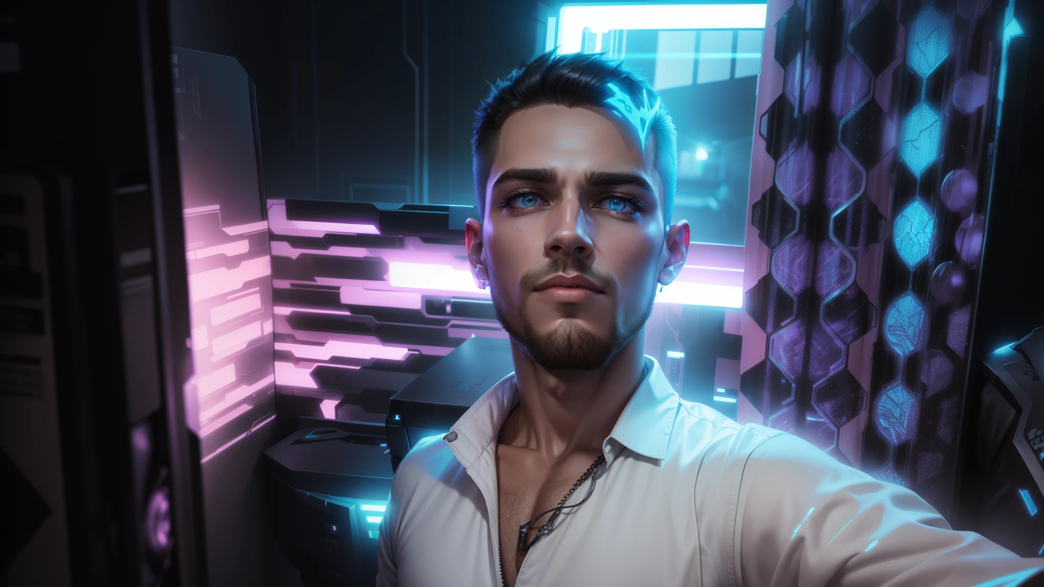 Change background cyber punk handsome boy, realistic face, 8k ultra High quality lightning effect , cool boy , very high quality image