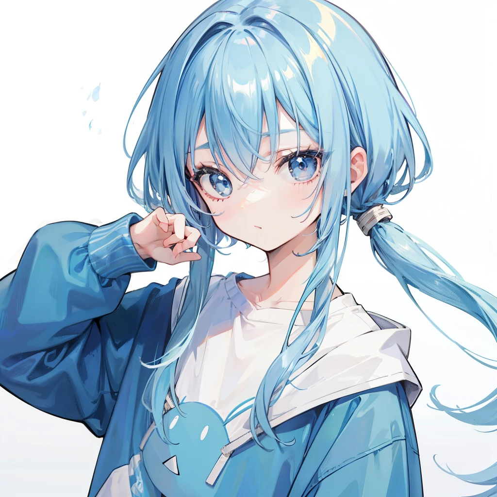 long baby blue hair,Cute sweatshirt,Little Shota,gentle expressions,boy