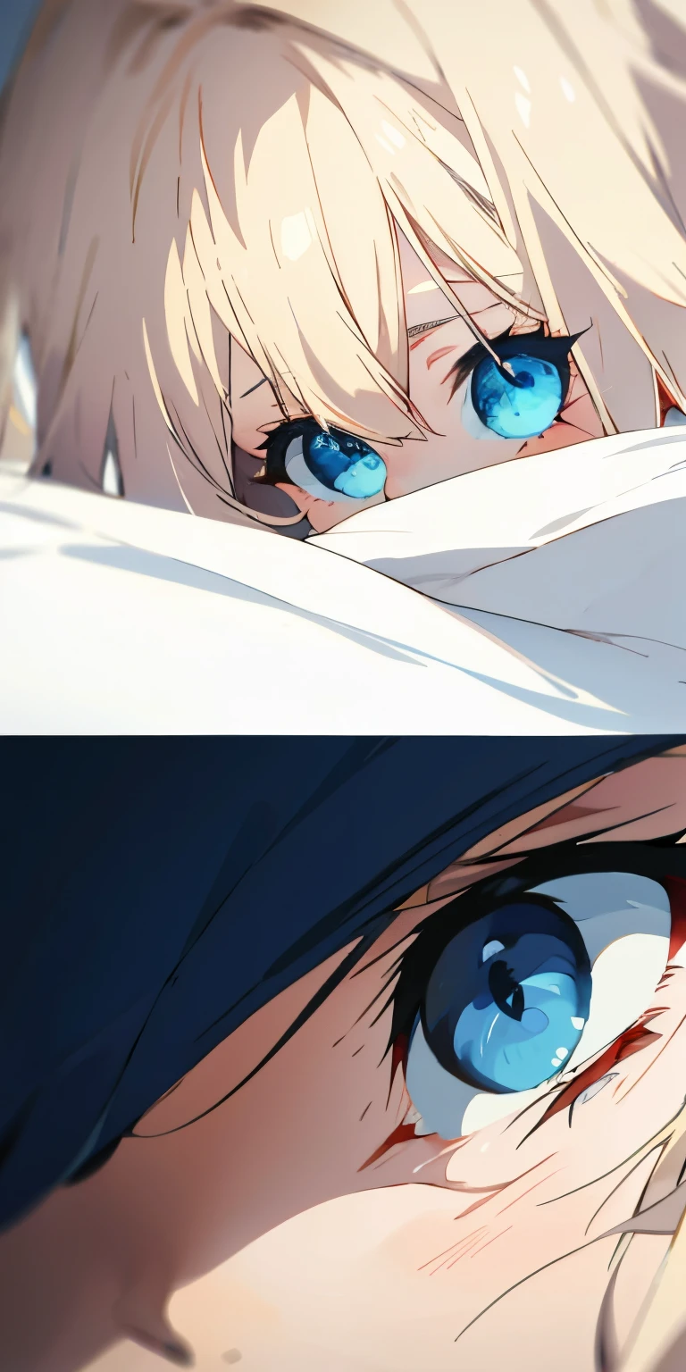 blonde hair, blue eye color, girl,