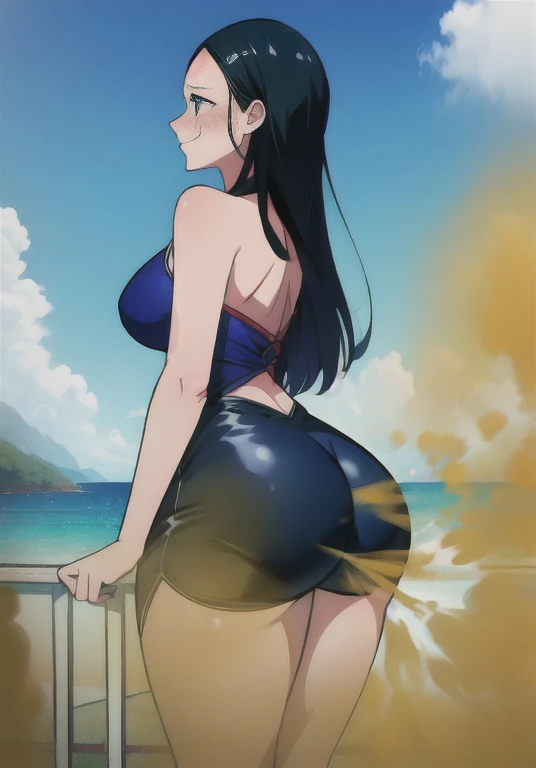 ((nico robin)),((velocity)),Yellow smoke,Attacked by farts, (((Women stand)),velocity,(Yellow smoke is rising),i'i'i'i'i'i'sunny go ship)),((One Woman)),((A girl smells a fart and smiled faintly)),((fart while saw a view of sea)),stand on edge of ship,((blushing)),(masterpiece:1.2、top-quality)、(the Extremely Detailed CG Unity 8K Wallpapers、ultra-detailliert、Best Shadows)、(细致背景)、(The best lighting、extremely delicate and beautiful)、depth of fields、1girl in、独奏、looking arround her,,Ephemeral,,),()),((((Girl is embarassed when she smells the bad smell of farts)))),,((((profile facing diagonally)))),((i'I closed my mouth with hand feel embarassed...)),(()),((embarassing look)),((massive fart)),((fart text))