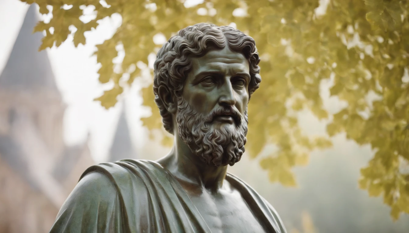 A stoicism statue