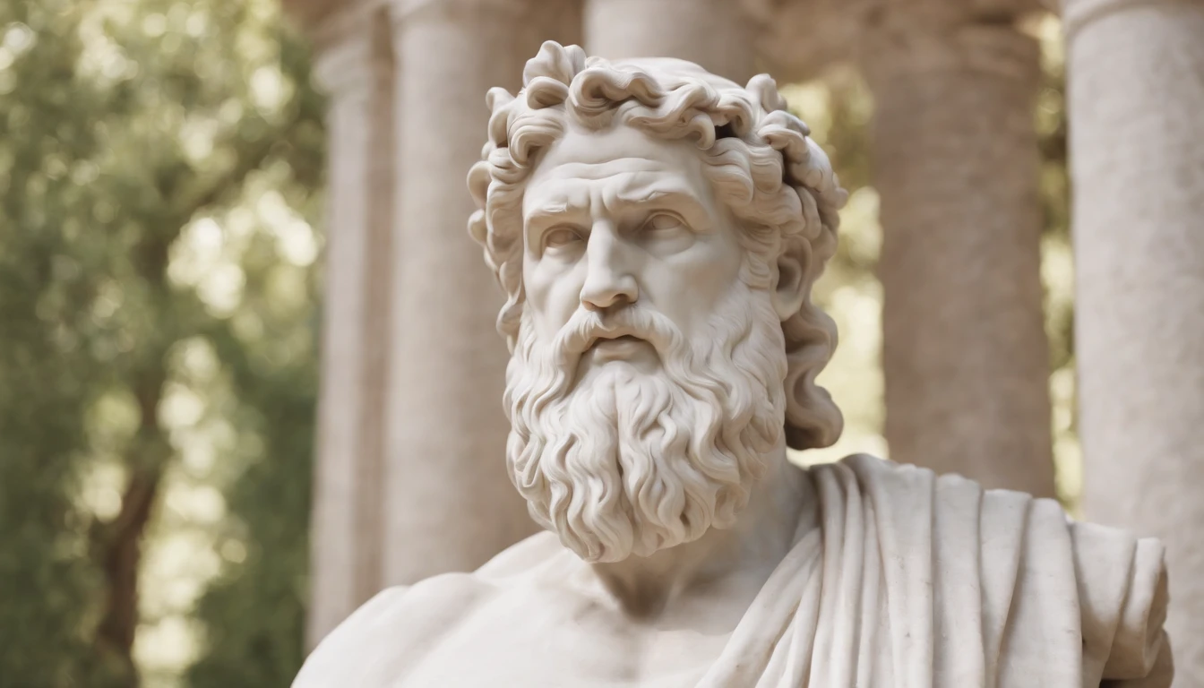 A stoic statue of Zeus STRONG