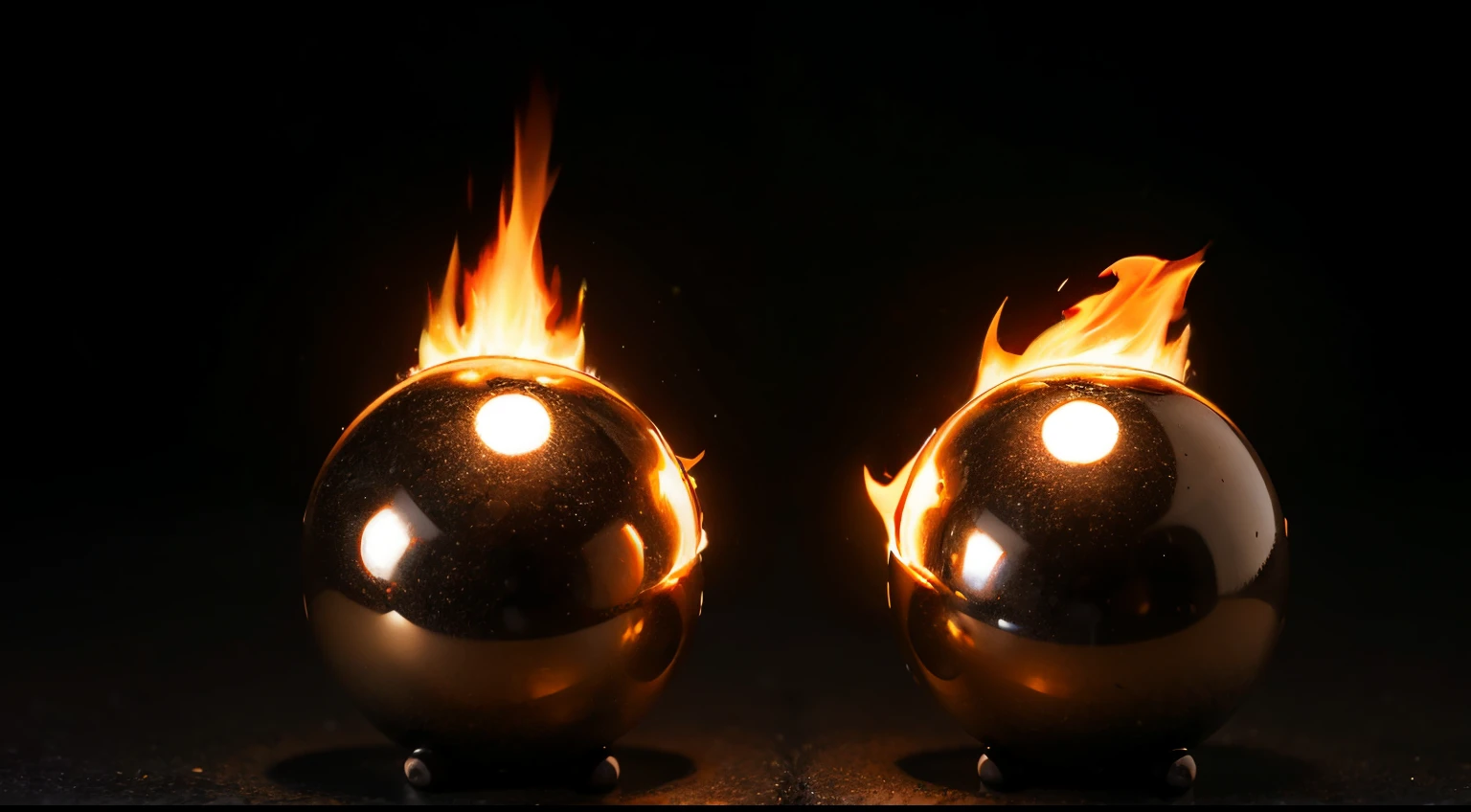 Energie balls, balls, fire, balls, energie balls, black background, fired chrystal balls, more fire